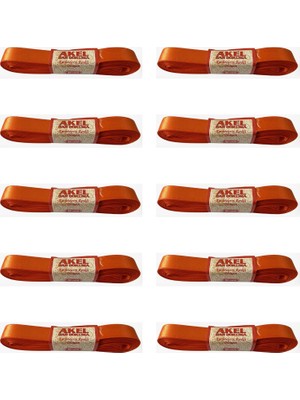 Omeyva Dar Dokuma Turuncu Saten Kurdele - 1 Cm. x 10 Metre - 10 Adet