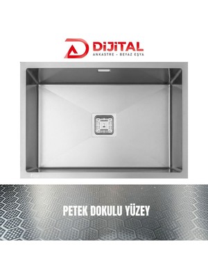 Gl General Neo 60 40X60 Inox Petek Dokulu Mutfak Eviyesi 304 Paslanmaz Çelik 1mm