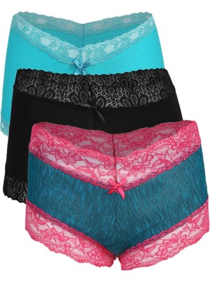 Mestore Moda Çizgi Bayan 3'lü Boxer 40211