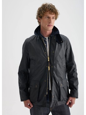 Stuf&co Barn Yağlı Ceket Navy Lacivert (Slim) / Barn Wax Jacket Navy (Slim)