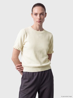 LC Waikiki Lcw Comfort Ekru Bisiklet Yaka Kadın Triko Kazak