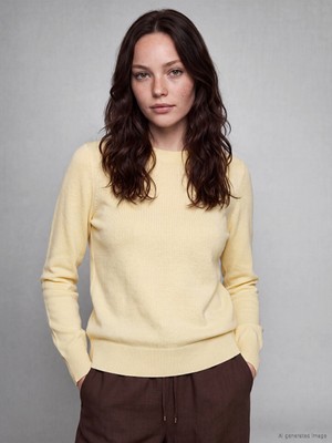 LC Waikiki Lcw Comfort Sarı Bisiklet Yaka Kadın Triko Kazak