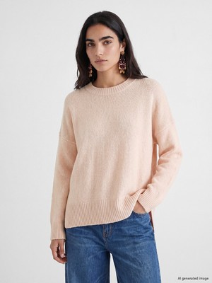 LC Waikiki Lcw Vision Pembe Oversize Kadın Triko Kazak