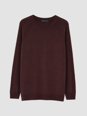 LC Waikiki Lcw Modest Bordo Bisiklet Yaka Kadın Triko Kazak