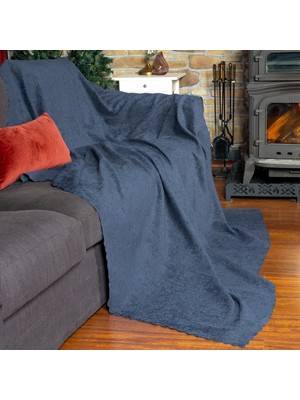 Kawin Latuda+Home Premium Koltuk Örtüsü 110X175 cm (2 Adet) Berjer Gramajlı Jakarlı Şönil Gece Mavisi | Kanepe Örtüsü | Kaymaz