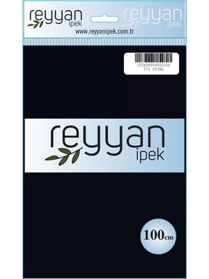 Reyyan Ipek Düz Renk 070 Siyah Yazma (Poşetli Yazma)