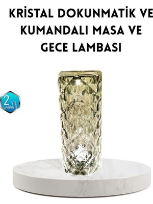 Dolozena Kristal Rgb LED Masa Lambası – Renkli Kumandalı Işık, Dekoratif ve Enerji Tasarruflu