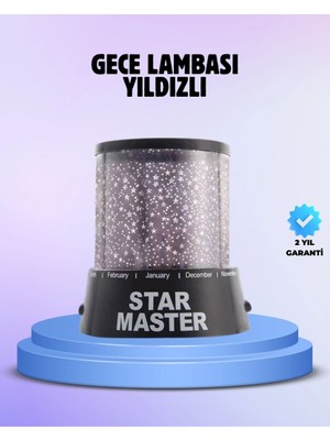 Dolozena Odayı Yıldızlarla Dolduran Galaxy Efektli LED Projektör Işık