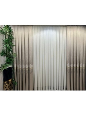 Str Store Titus FJ632145 V-5228 Vizon 1/3 Sık Pileli Fon Perde Apm