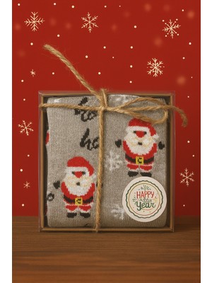 Feemels Kutulu Yılbaşı Hediyesi - Unisex Noel Çorabı - Kutulu Hediye Çorap