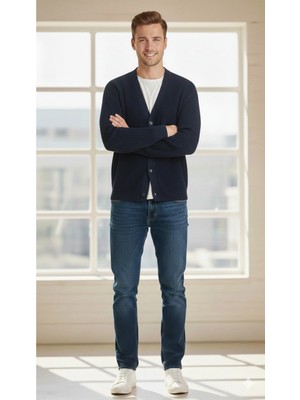 Youknitwear You Maximin %100 Pamuk Erkek Triko Hırka