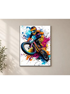 Çetin Kardeşler Bisikletçi Sanat Eseri Duvar Dekoru Ahşap Mdf Baskı Tablo Mdf Tablo
