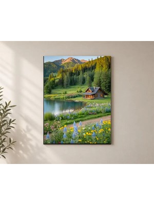 Çetin Kardeşler Logar Tipi Ev Göl Salon Ahşap Mdf Baskı Tablo Mdf Tablo