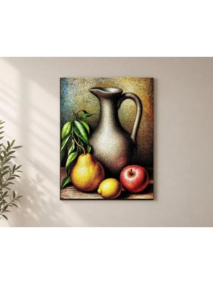 Çetin Kardeşler Elma, Armut, Limon Duvar Dekoru Ahşap Mdf Baskı Tablo Mdf Tablo