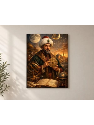 Çetin Kardeşler Bilim Insanı Pusula Duvar Dekoru Ahşap Mdf Baskı Tablo Mdf Tablo