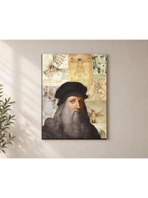 Çetin Kardeşler Leonardo Da Vinci Duvar Dekoru Ahşap Mdf Baskı Tablo Mdf Tablo