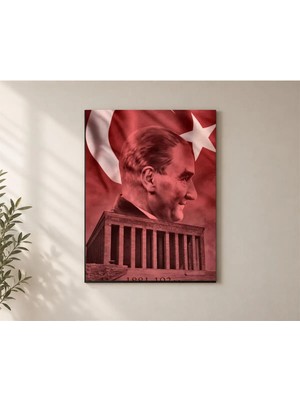Çetin Kardeşler Atatürk Portresi Duvar Dekoru Ahşap Mdf Baskı Tablo Mdf Tablo