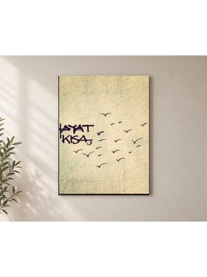 Çetin Kardeşler Kuşlar Hayat Kısa Duvar Dekoru Ahşap Mdf Baskı Tablo Mdf Tablo