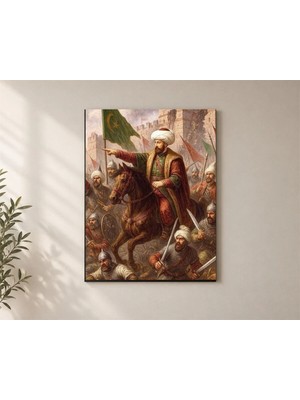 Çetin Kardeşler At Üzerinde Savaşçı Duvar Dekoru Ahşap Mdf Baskı Tablo Mdf Tablo