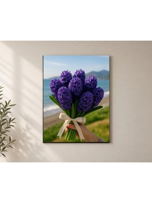 Çetin Kardeşler Sümbül Hyacinthus Çiçekleri Yatak Odası Ahşap Mdf Baskı Tablo Mdf Tablo