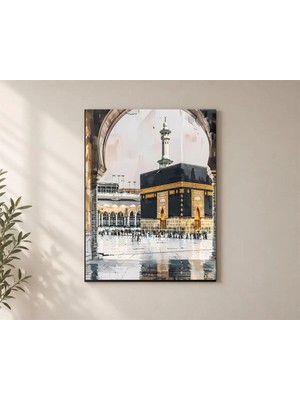 Çetin Kardeşler Kabe Imajı Hediyelik Duvar Dekoru Ahşap Mdf Baskı Tablo Mdf Tablo