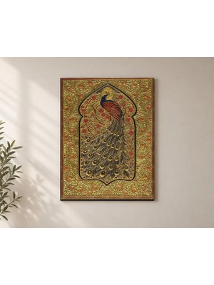 Çetin Kardeşler Tavus Kuşu Hediyelik Duvar Dekoru Ahşap Mdf Baskı Tablo Mdf Tablo