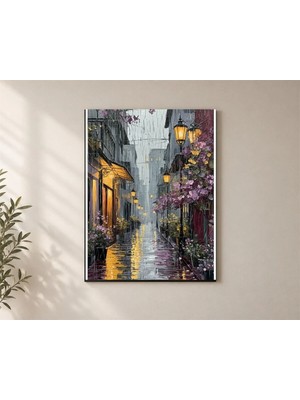 Çetin Kardeşler Yağmur Sonrası Dar Duvar Dekoru Ahşap Mdf Baskı Tablo Mdf Tablo