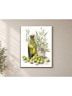 Çetin Kardeşler Zeytin ve Taze Duvar Dekoru Ahşap Mdf Baskı Tablo Mdf Tablo