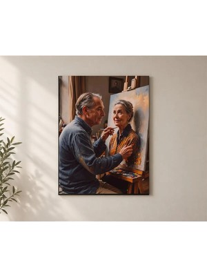 Çetin Kardeşler Kadın Portresi Duvar Dekoru Ahşap Mdf Baskı Tablo Mdf Tablo
