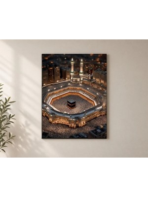 Çetin Kardeşler Kabe Hediyelik Duvar Dekoru Ahşap Mdf Baskı Tablo Mdf Tablo