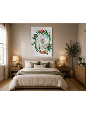 Çetin Kardeşler Dönen Halis Spiral Duvar Dekoru Ahşap Mdf Baskı Tablo Mdf Tablo