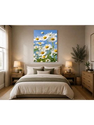Çetin Kardeşler Daisy Çiçekleri Duvar Dekoru Ahşap Mdf Baskı Tablo Mdf Tablo