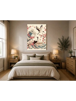 Çetin Kardeşler Japon Kargı ve Duvar Dekoru Ahşap Mdf Baskı Tablo Mdf Tablo