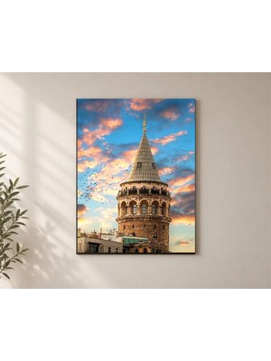 Çetin Kardeşler Galata Kulesi Duvar Dekoru Ahşap Mdf Baskı Tablo Mdf Tablo