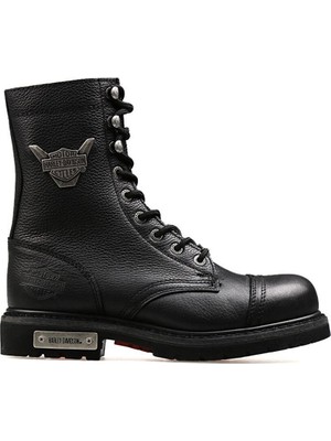 Harley Davidson 025G100328 Colmar Kadın Bot - SİYAH BASKILI DERİ