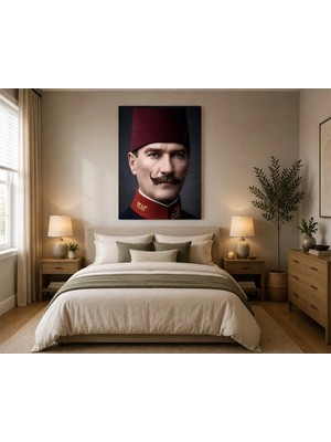 Çetin Kardeşler Atatürk Portresi Duvar Dekoru Ahşap Mdf Baskı Tablo Mdf Tablo