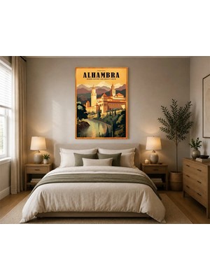 Çetin Kardeşler Alhambra Sarayı Hediyelik Duvar Dekoru Ahşap Mdf Baskı Tablo Mdf Tablo