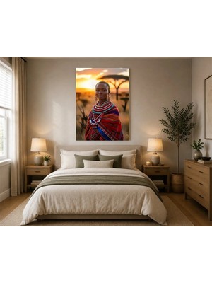 Çetin Kardeşler Afrika Kadını Gün Duvar Dekoru Ahşap Mdf Baskı Tablo Mdf Tablo