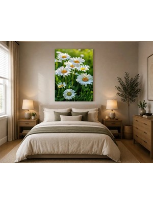 Çetin Kardeşler Daisy Çiçekleri Duvar Dekoru Ahşap Mdf Baskı Tablo Mdf Tablo
