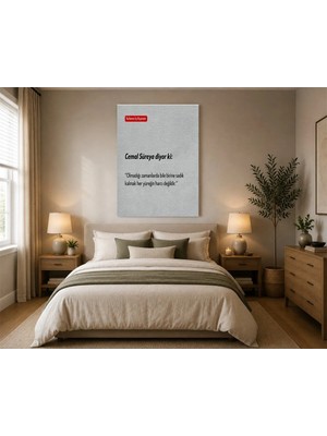Çetin Kardeşler Cemal Süreya Sözü Duvar Dekoru Ahşap Mdf Baskı Tablo Mdf Tablo