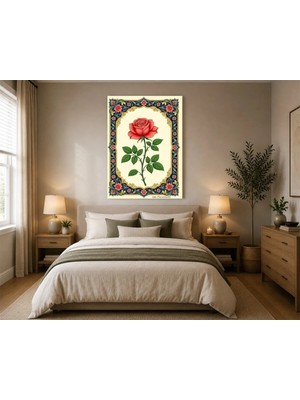 Çetin Kardeşler Gül Duvar Dekoru Ahşap Mdf Baskı Tablo Mdf Tablo