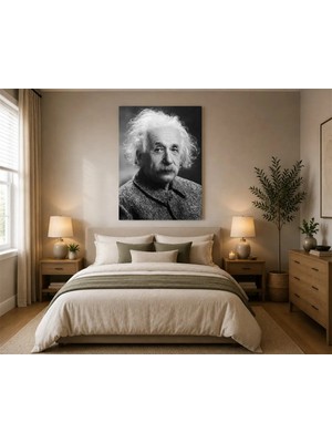 Çetin Kardeşler Albert Einstein Yüzü Duvar Dekoru Ahşap Mdf Baskı Tablo Mdf Tablo