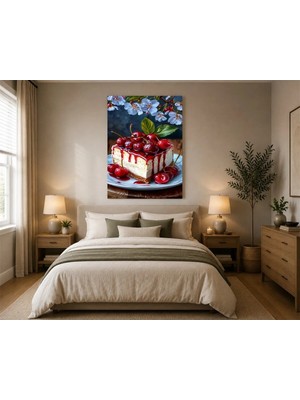 Çetin Kardeşler Cheesecake Pastası Mutfak Ahşap Mdf Baskı Tablo Mdf Tablo