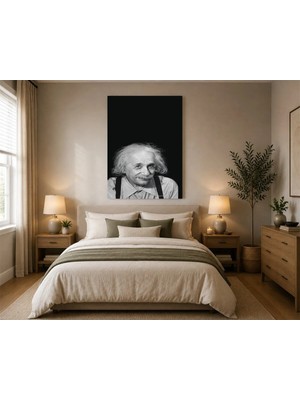 Çetin Kardeşler Albert Einstein Yüzü Duvar Dekoru Ahşap Mdf Baskı Tablo Mdf Tablo