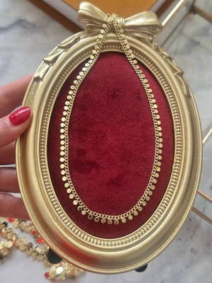 Esmeray Aksesuar Gold Renk Rodyum Kaplama Sıralı Pul Detaylı Kolye Uzunluk 40 Cm. 45 Cm.