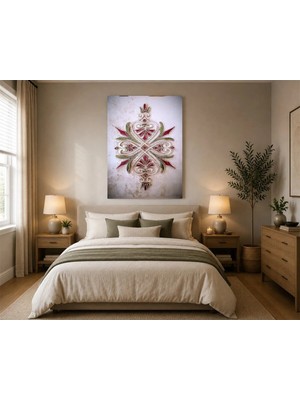 Çetin Kardeşler Geleneksel Işlemeli Motif Duvar Dekoru Ahşap Mdf Baskı Tablo Mdf Tablo