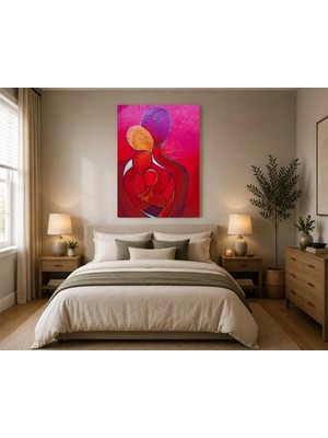 Çetin Kardeşler Anne ve Çocuk Duvar Dekoru Ahşap Mdf Baskı Tablo Mdf Tablo