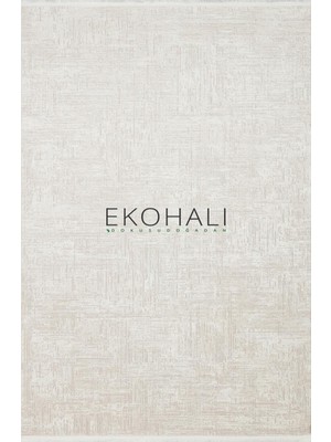 Eko Halı Lagos Xw Lgs 24 Cream Beıge Xw Hav Toz Vermez Eskitme Desenli Modern Makine Halısı