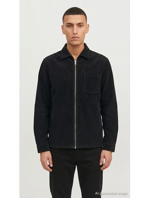 Jack & Jones Erkek Kadife Fermuarlı Overshirt Gömlek Ceket Jortoronto Cordudoy Cepli Uzun Kollu Relaxed Fit