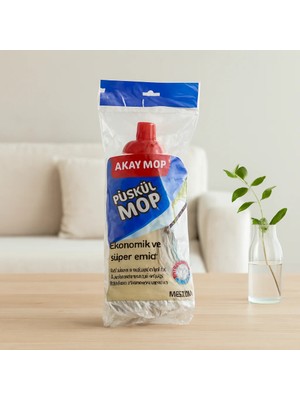 Pamuklu Püsküllü Küçük Mop (Klasik Sap Uyumlu)